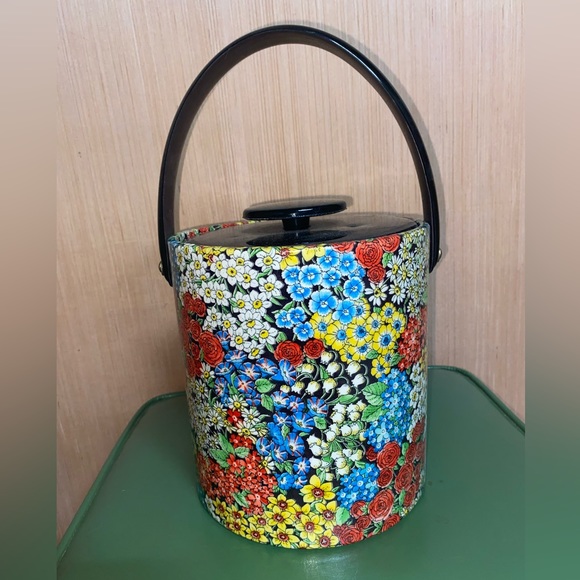 Vintage Floral Mid Century Ice Bucket - Picture 6 of 6